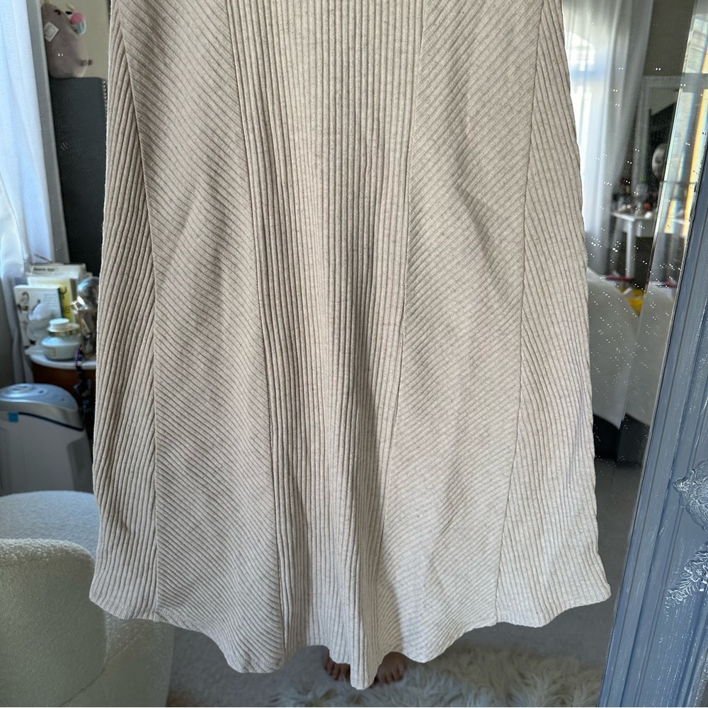 NWT RAG & BONE echo rib midi skirt in ivory XXS - Picture 7 of 9
